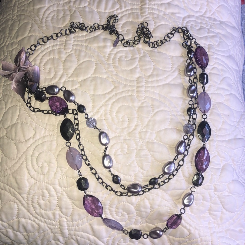 3/$12 ‼️ Long purple necklace from NewYork&Company